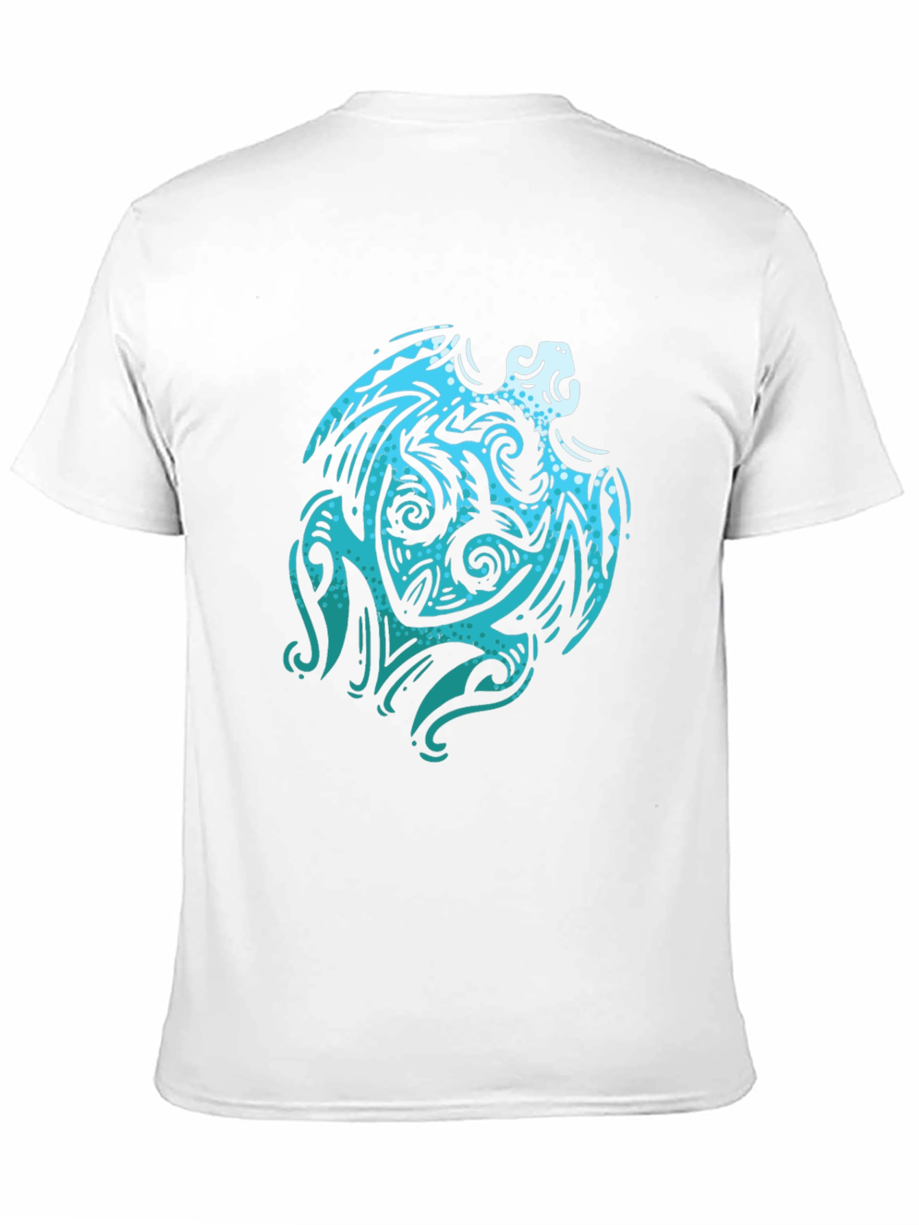Tribal Turtle Graphic Tee - Black Cotton Shirt