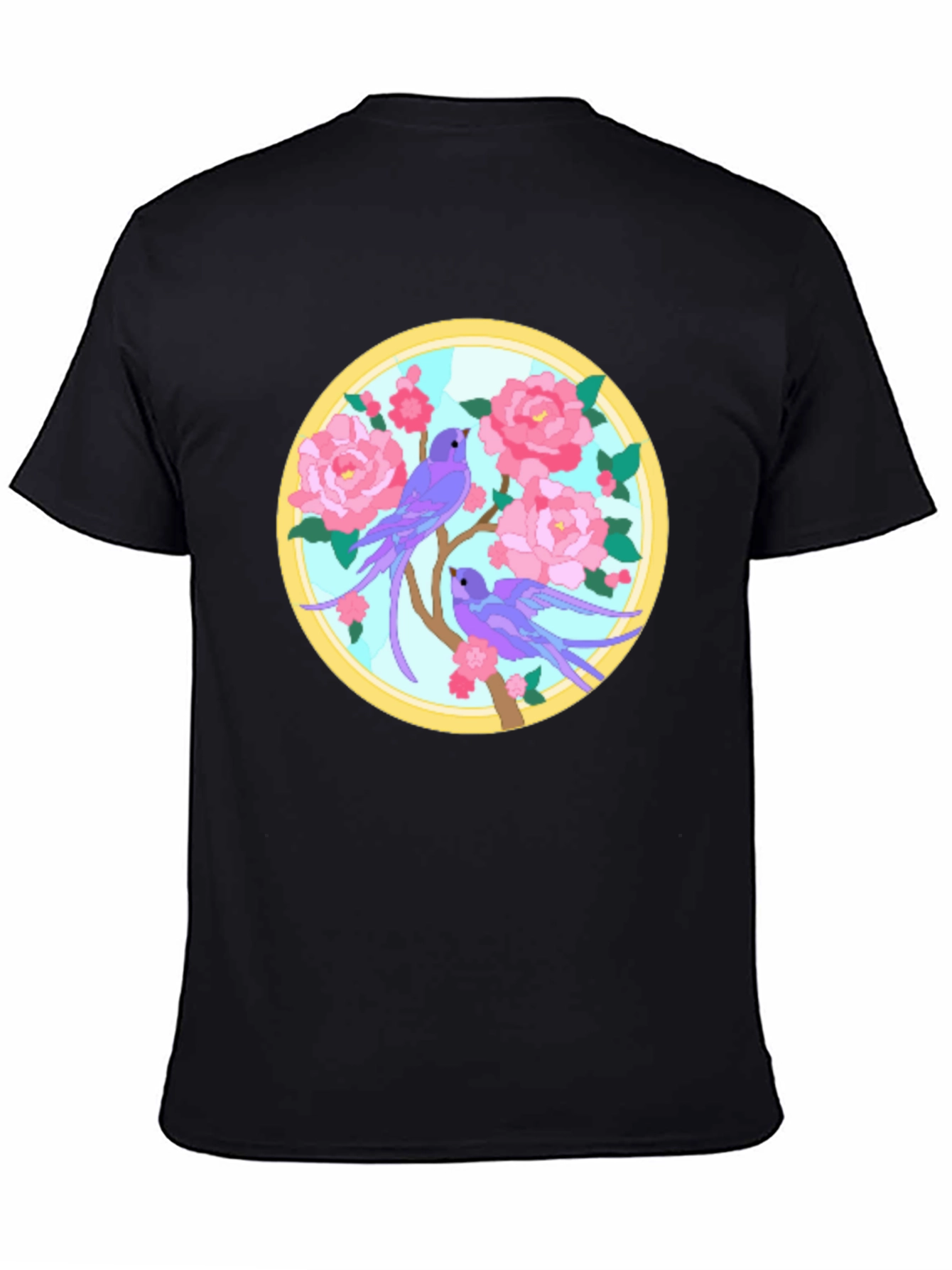 Floral Bird Graphic Tee - Unique Design T-Shirt