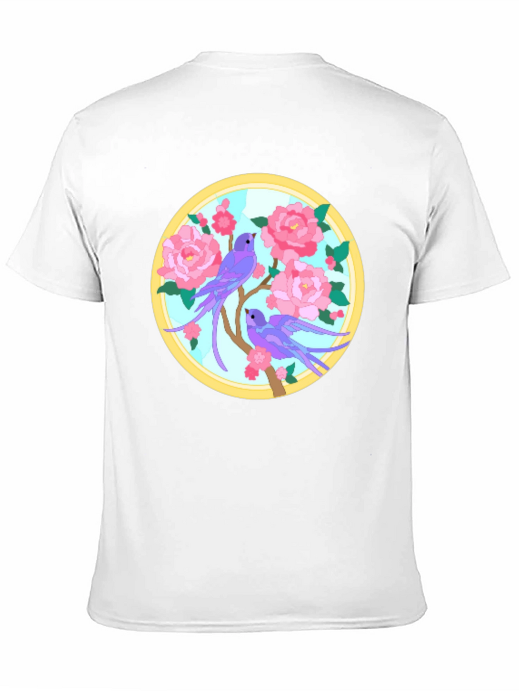 Floral Bird Graphic Tee - Unique Design T-Shirt