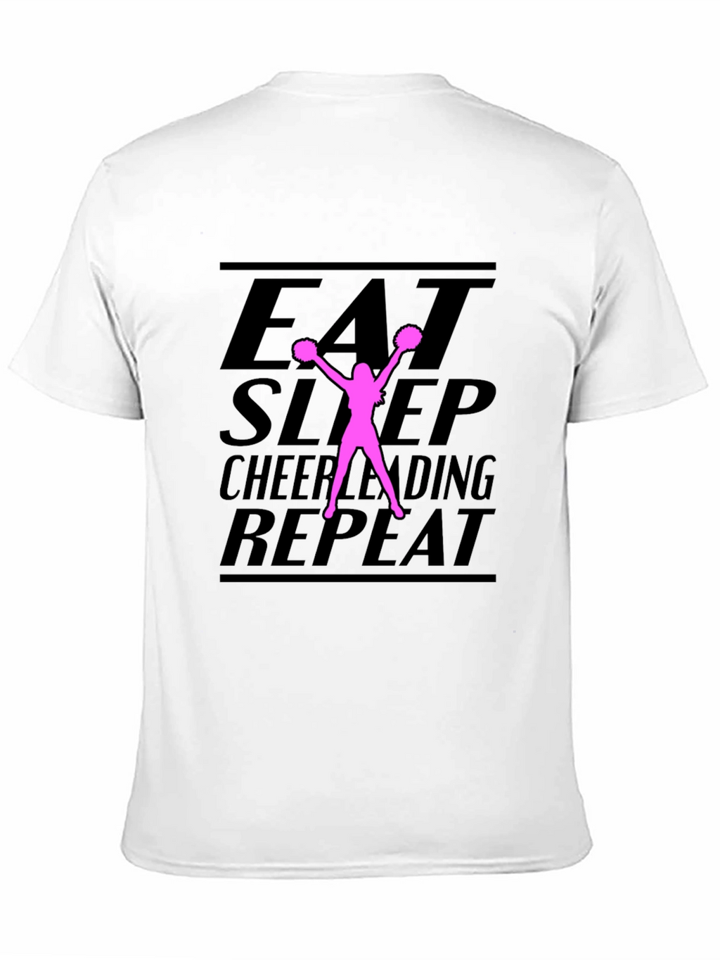 Eat Sleep Cheerleading Repeat Black T-Shirt
