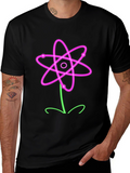 Neon Atom Flower Graphic Tee