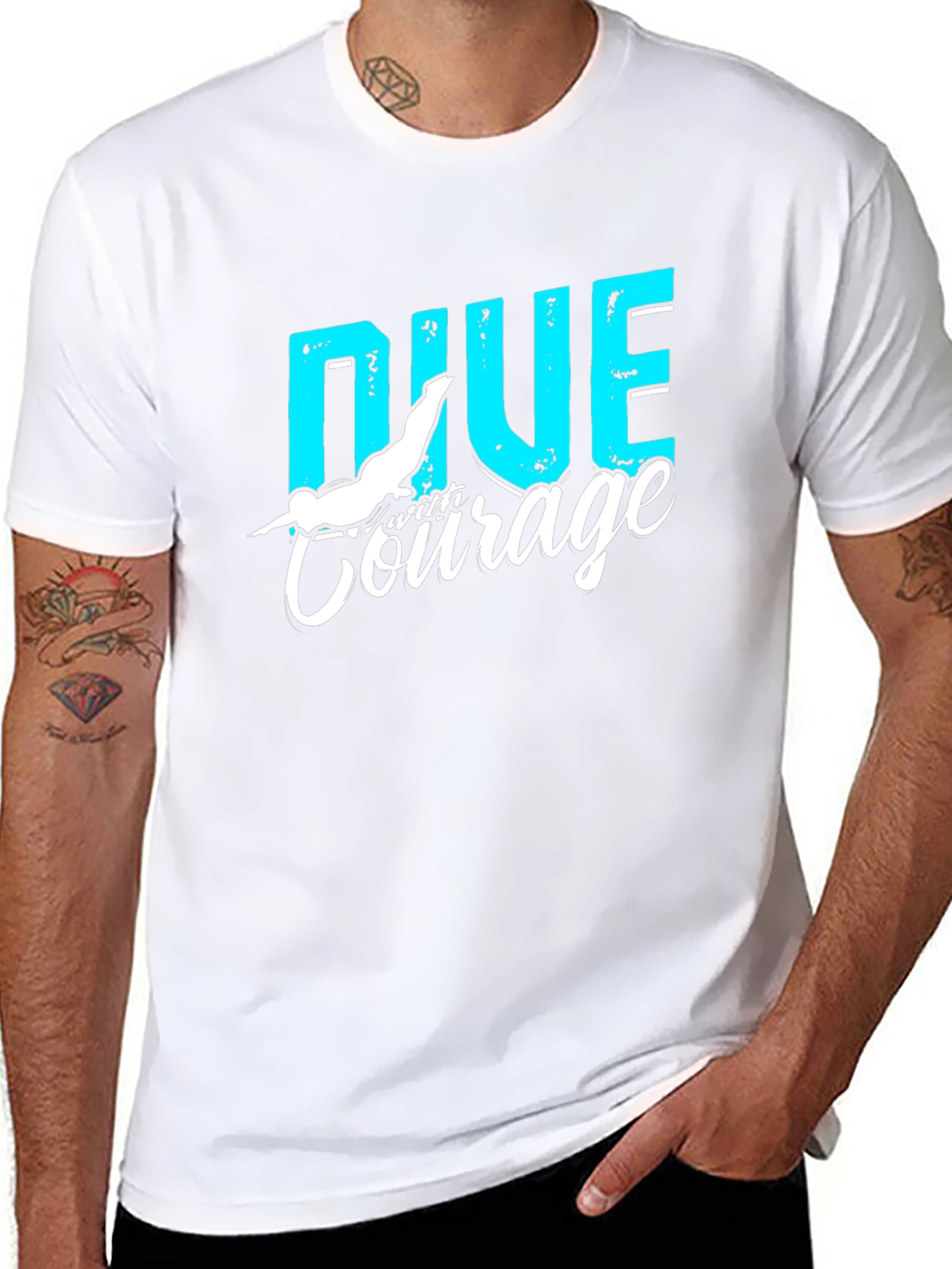 Dive with Courage Graphic T-Shirt
