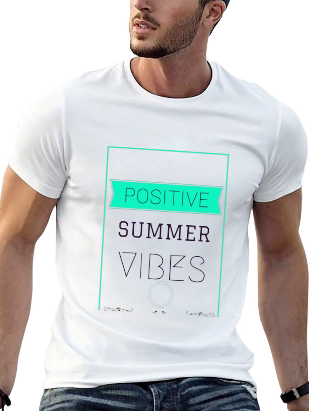 Positive Summer Vibes T-Shirt - Black Graphic Tee