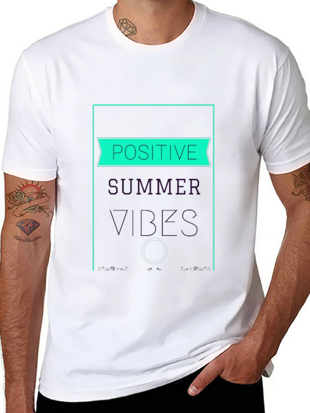 Positive Summer Vibes T-Shirt - Black Graphic Tee