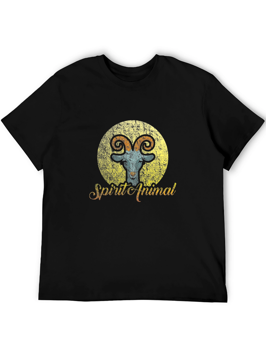 Spirit Animal Goat Graphic Tee - Unisex Black Shirt