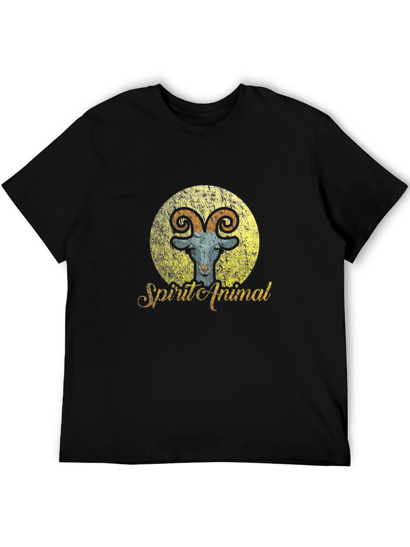 Spirit Animal Goat Graphic Tee - Unisex Black Shirt