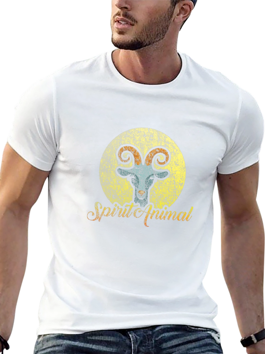 Spirit Animal Goat Graphic Tee - Unisex Black Shirt