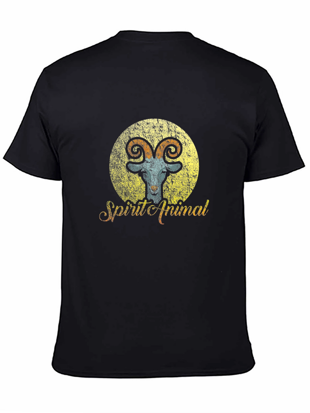 Spirit Animal Goat Graphic Tee - Unisex Black Shirt