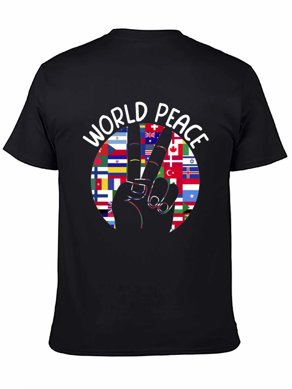 World Peace T-Shirt International Flags Peace Sign
