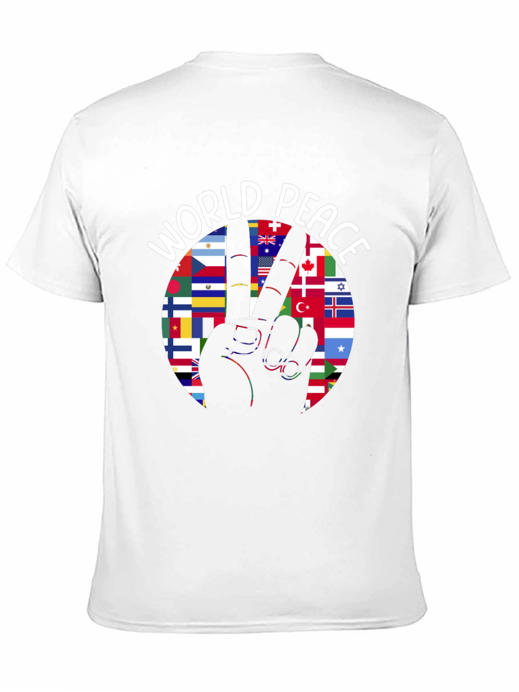 World Peace T-Shirt International Flags Peace Sign