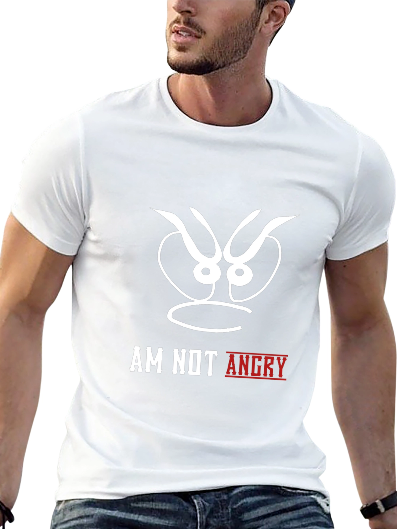 Am Not Angry Black Graphic Tee