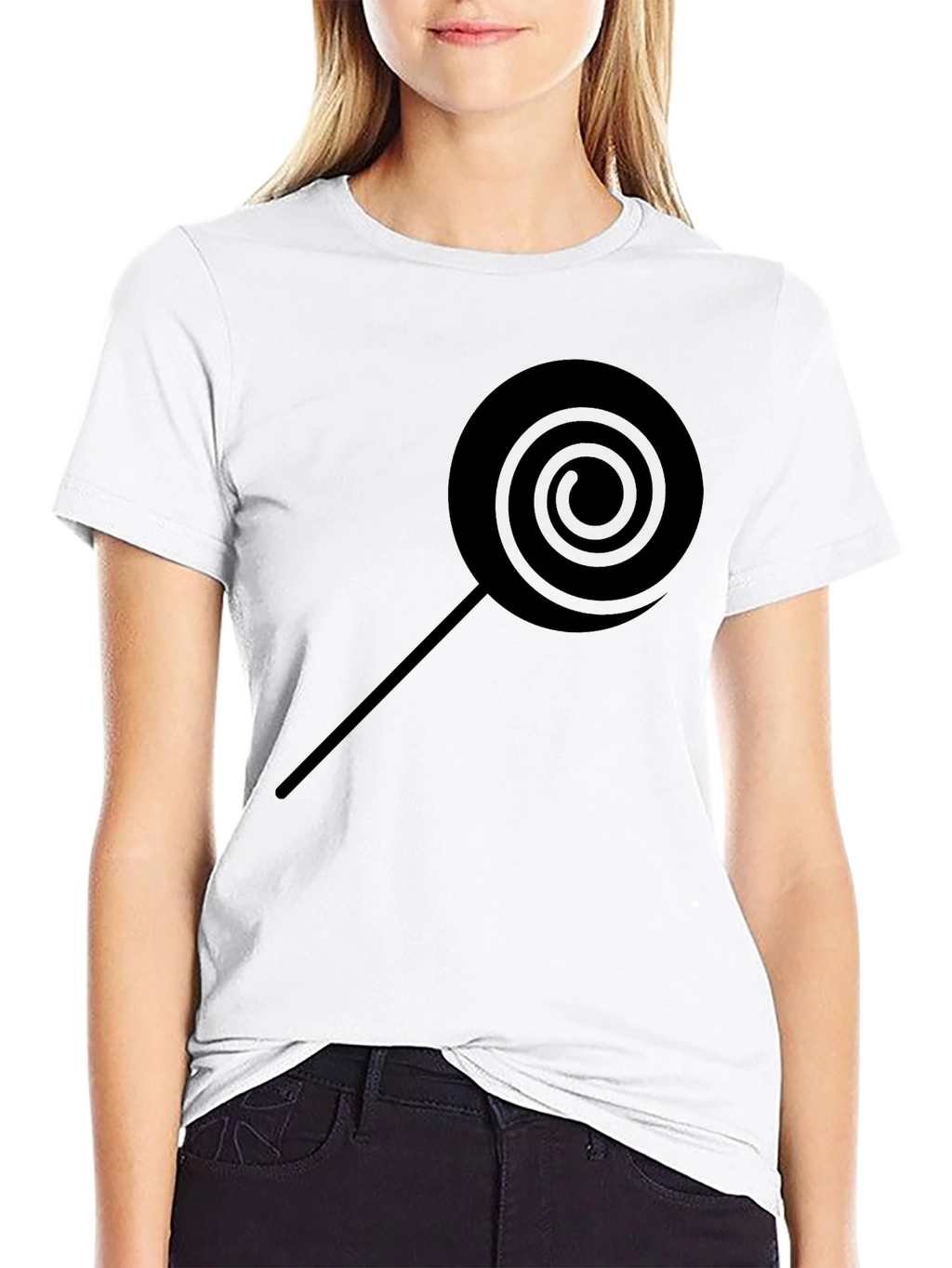 Lollipop Graphic Tee - Black Casual Shirt
