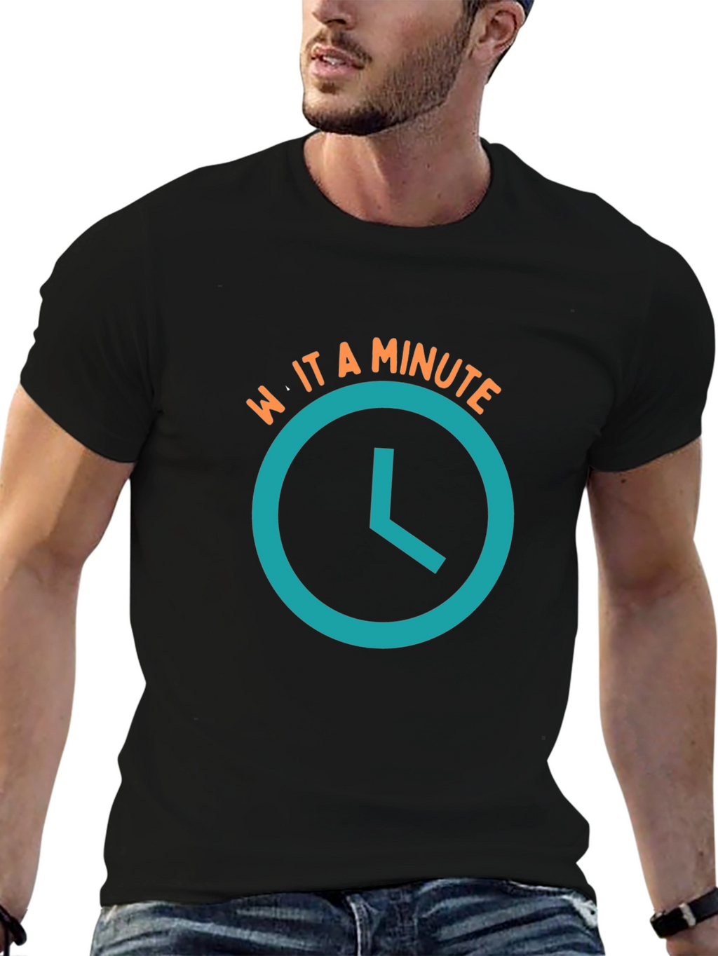 Wait a Minute T-Shirt - Novelty Graphic Tee