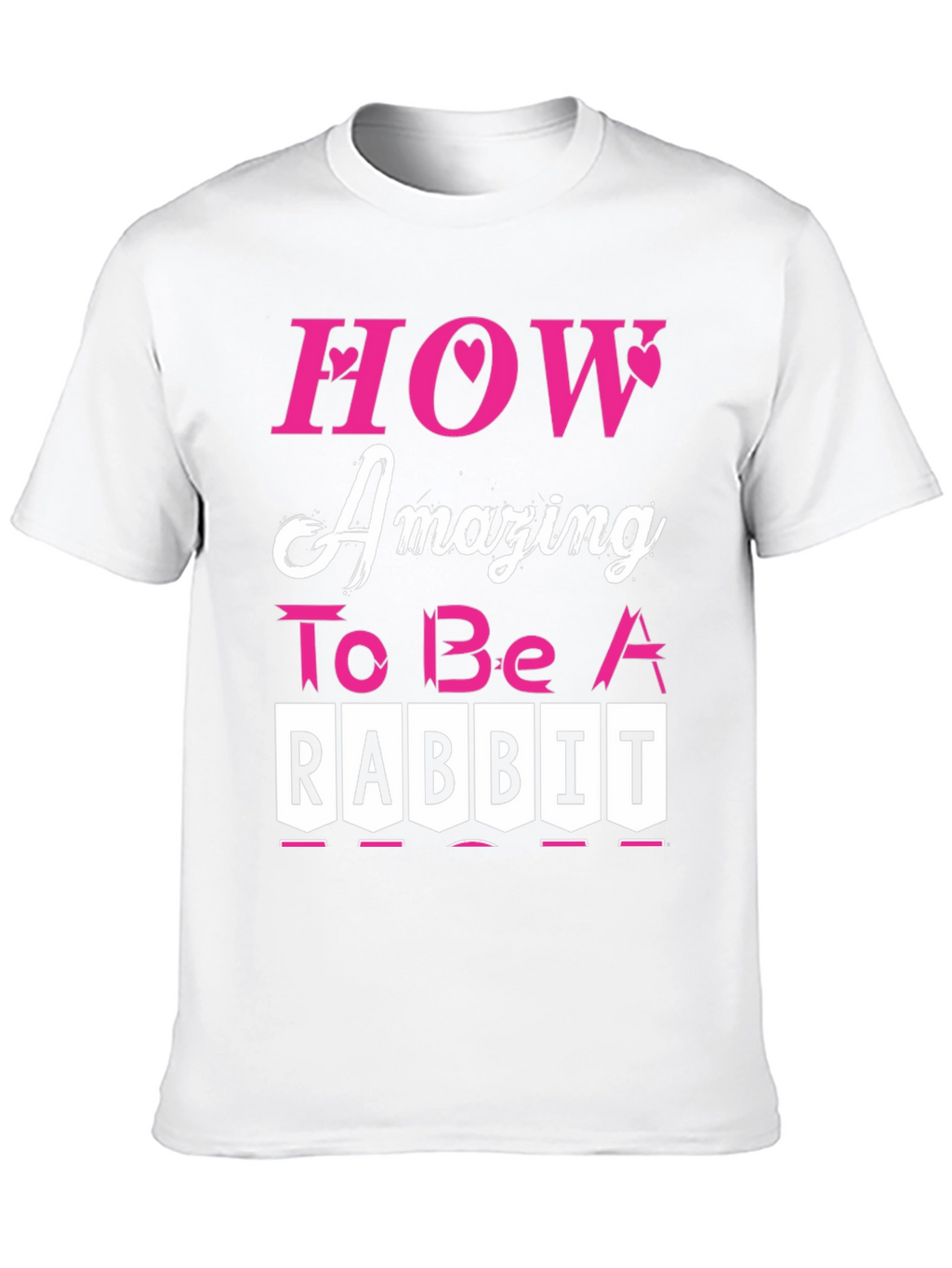 Amazing Rabbit T-Shirt - Black Cotton Tee