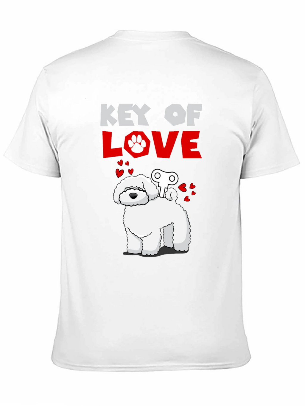 Key of Love Dog T-Shirt - Cute Pet Tee
