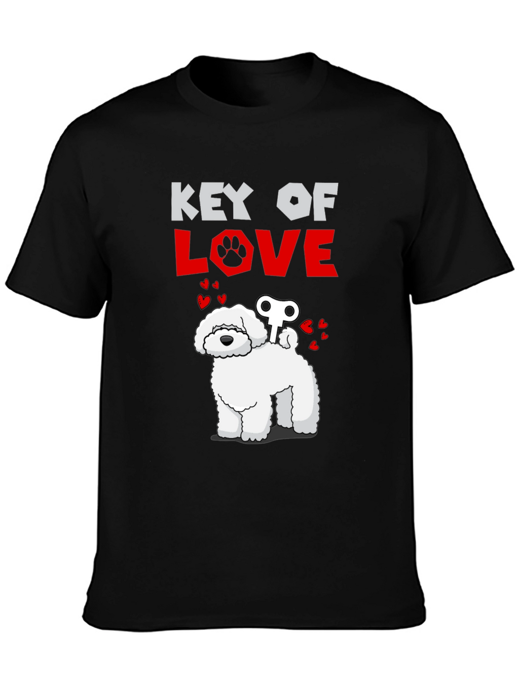 Key of Love Dog T-Shirt - Cute Pet Tee