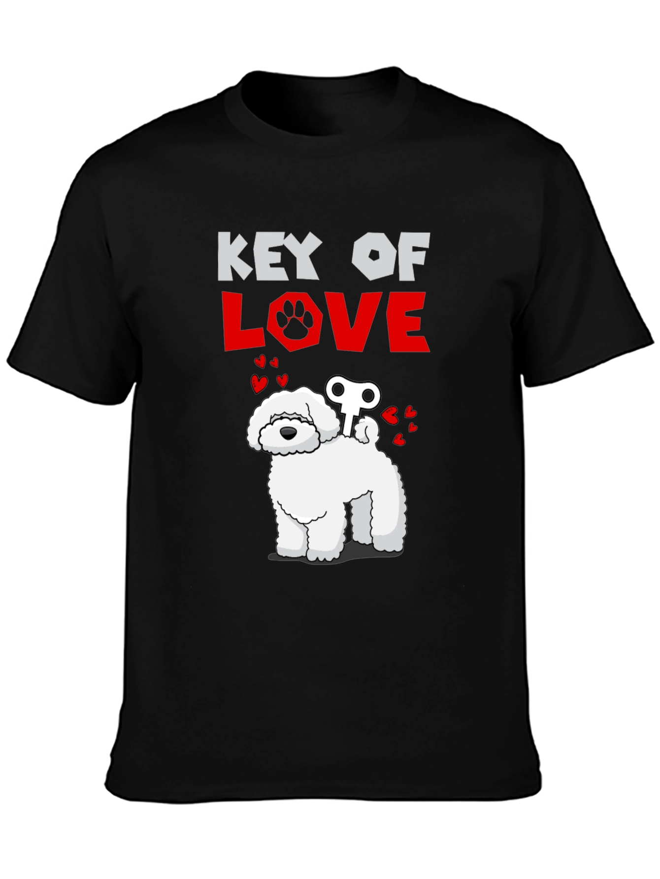 Key of Love Dog T-Shirt - Cute Pet Tee