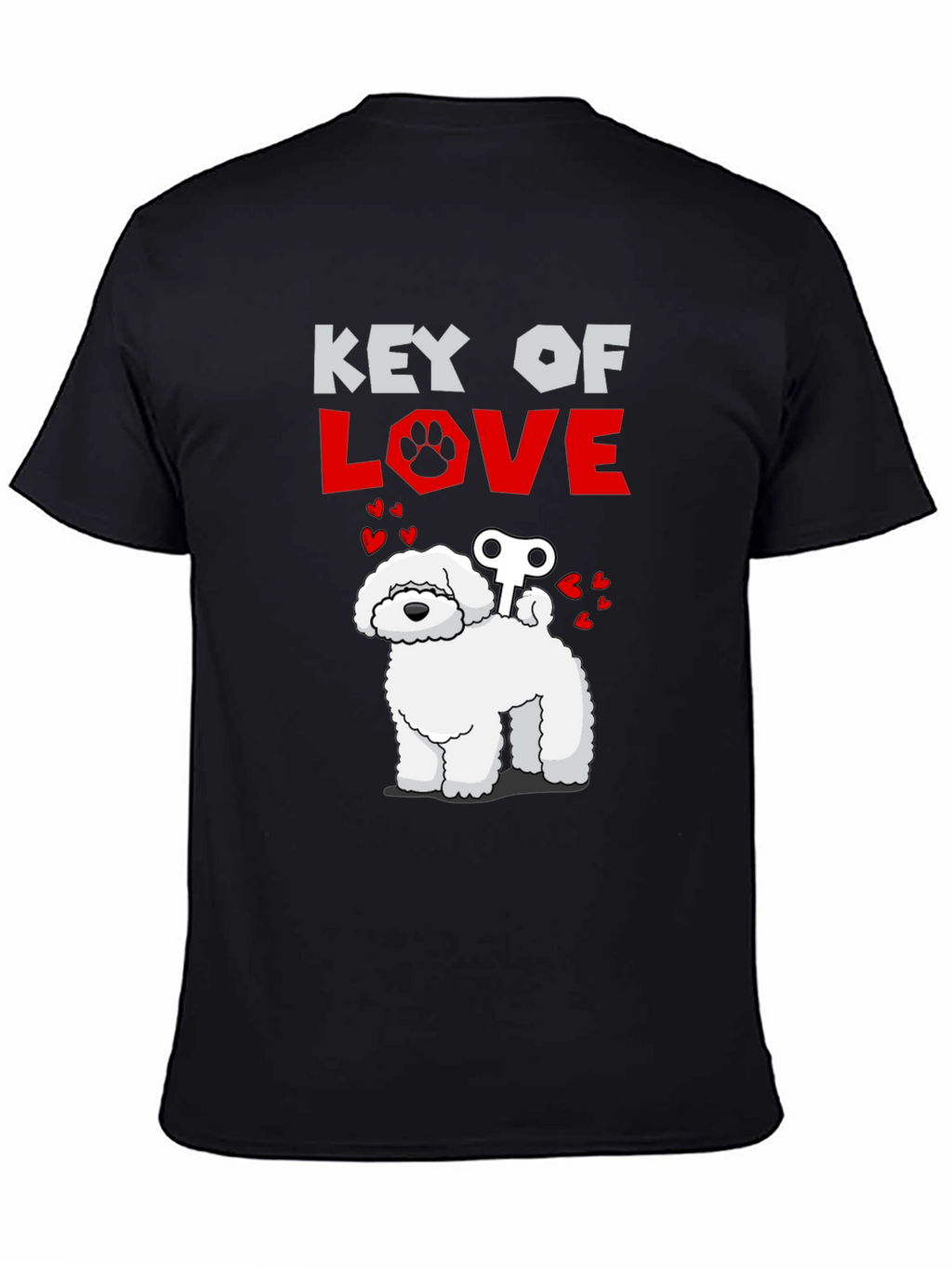 Key of Love Dog T-Shirt - Cute Pet Tee