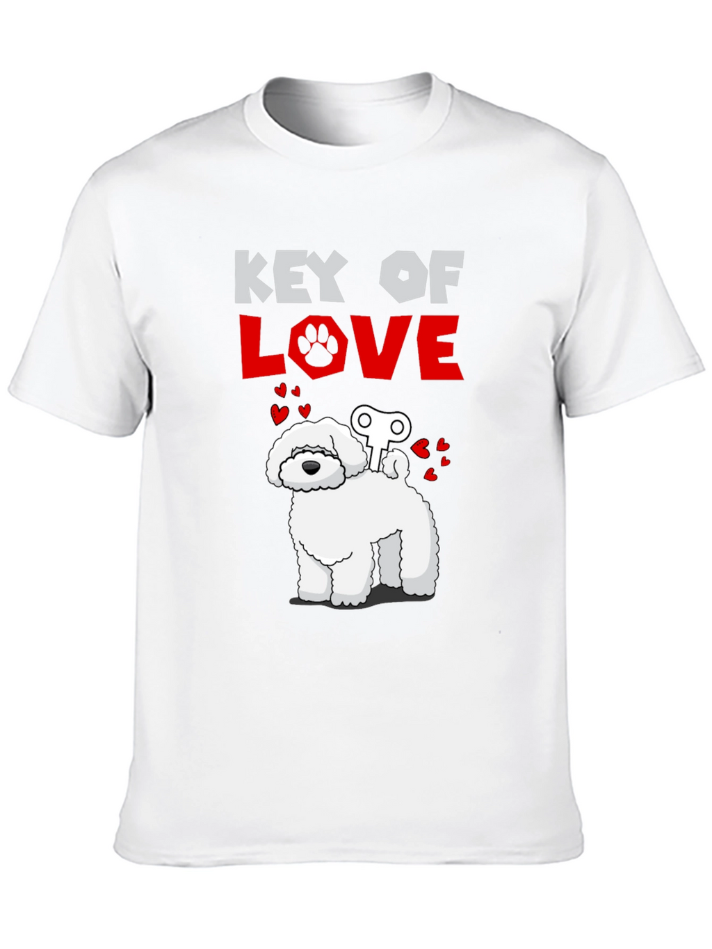 Key of Love Dog T-Shirt - Cute Pet Tee