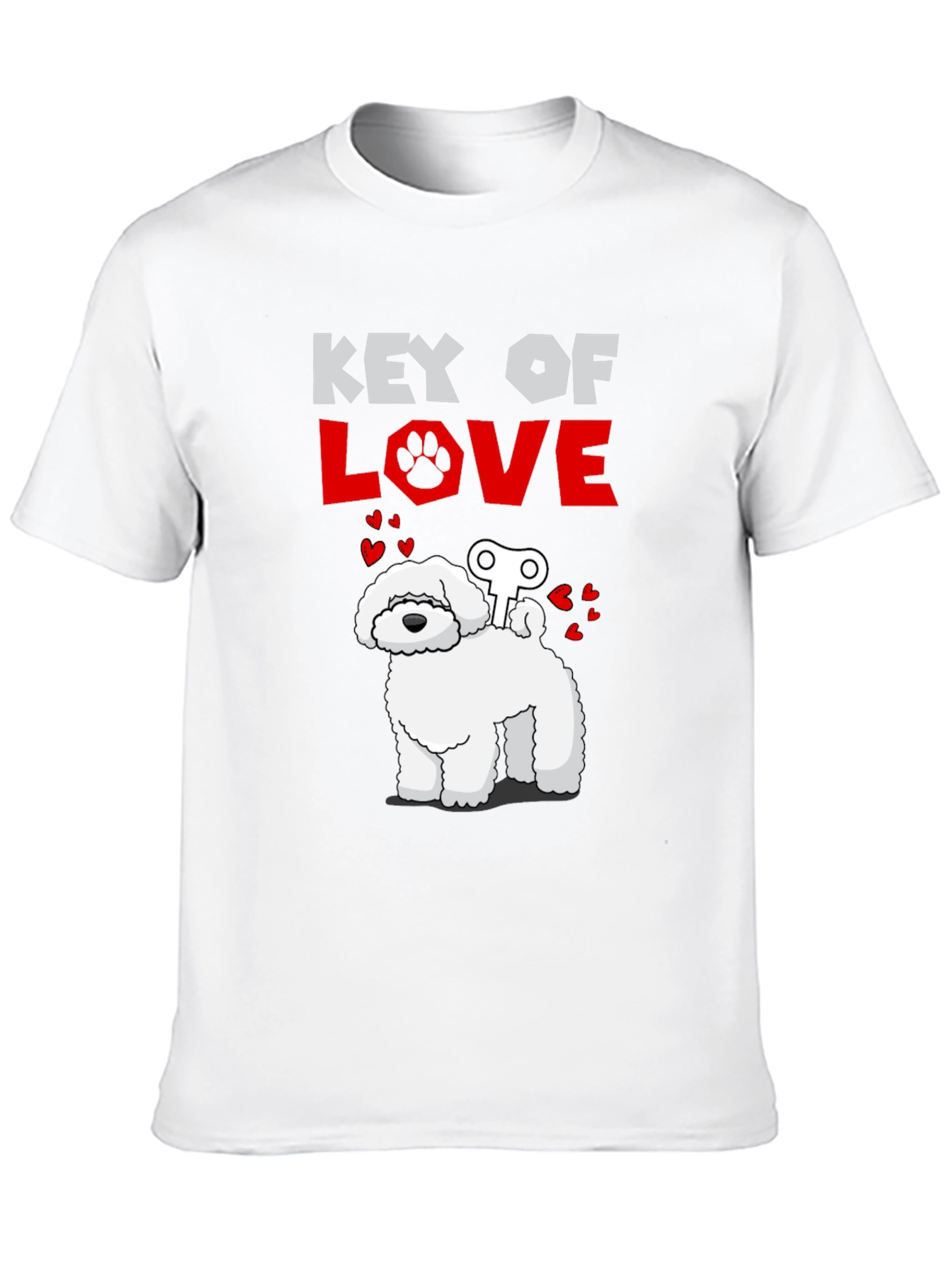 Key of Love Dog T-Shirt - Cute Pet Tee