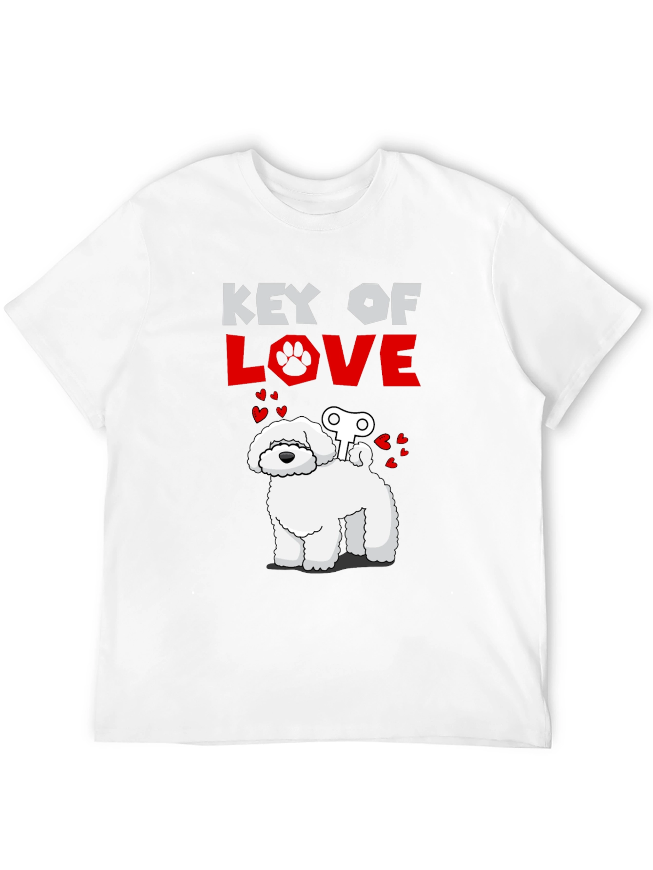Key of Love Dog T-Shirt - Cute Pet Tee