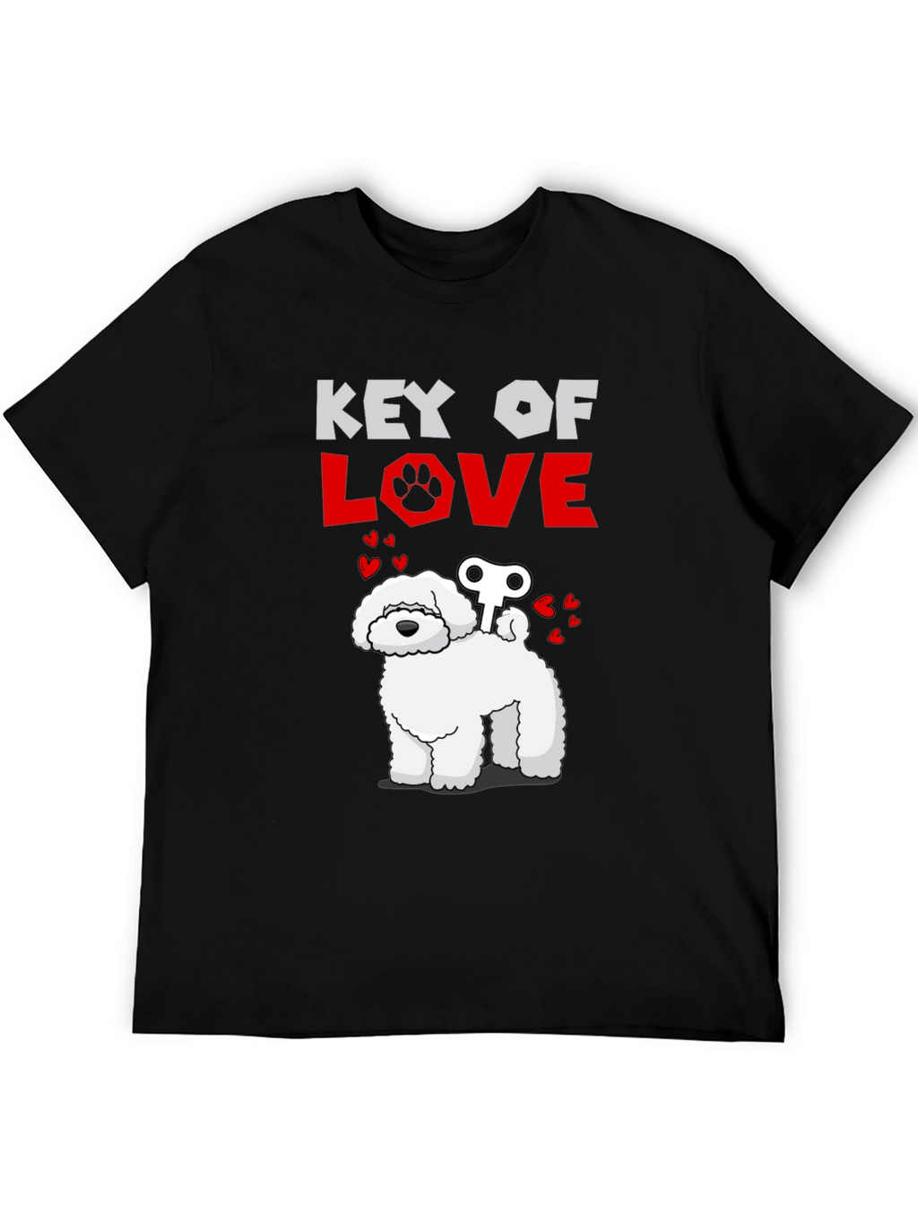 Key of Love Dog T-Shirt - Cute Pet Tee