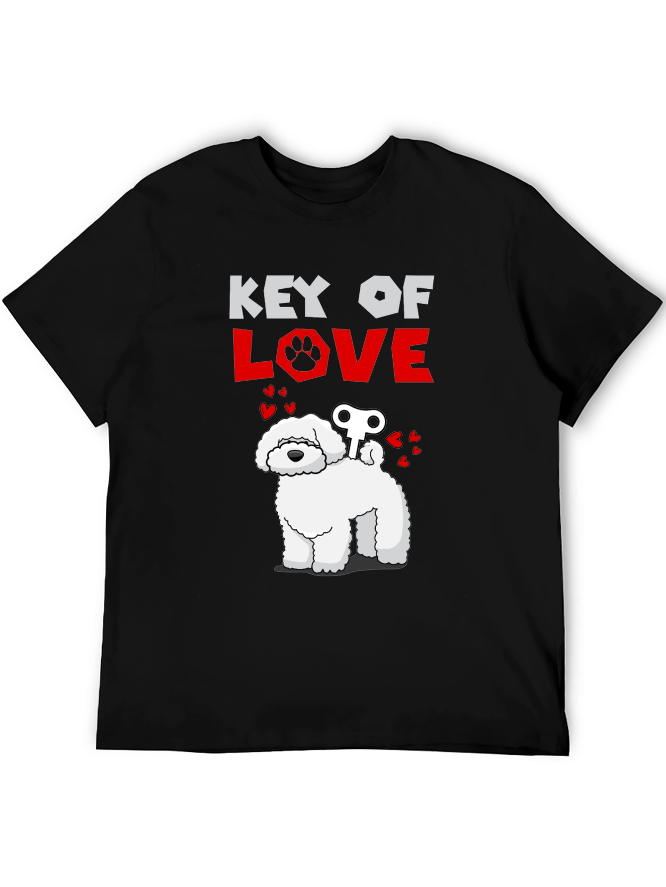 Key of Love Dog T-Shirt - Cute Pet Tee
