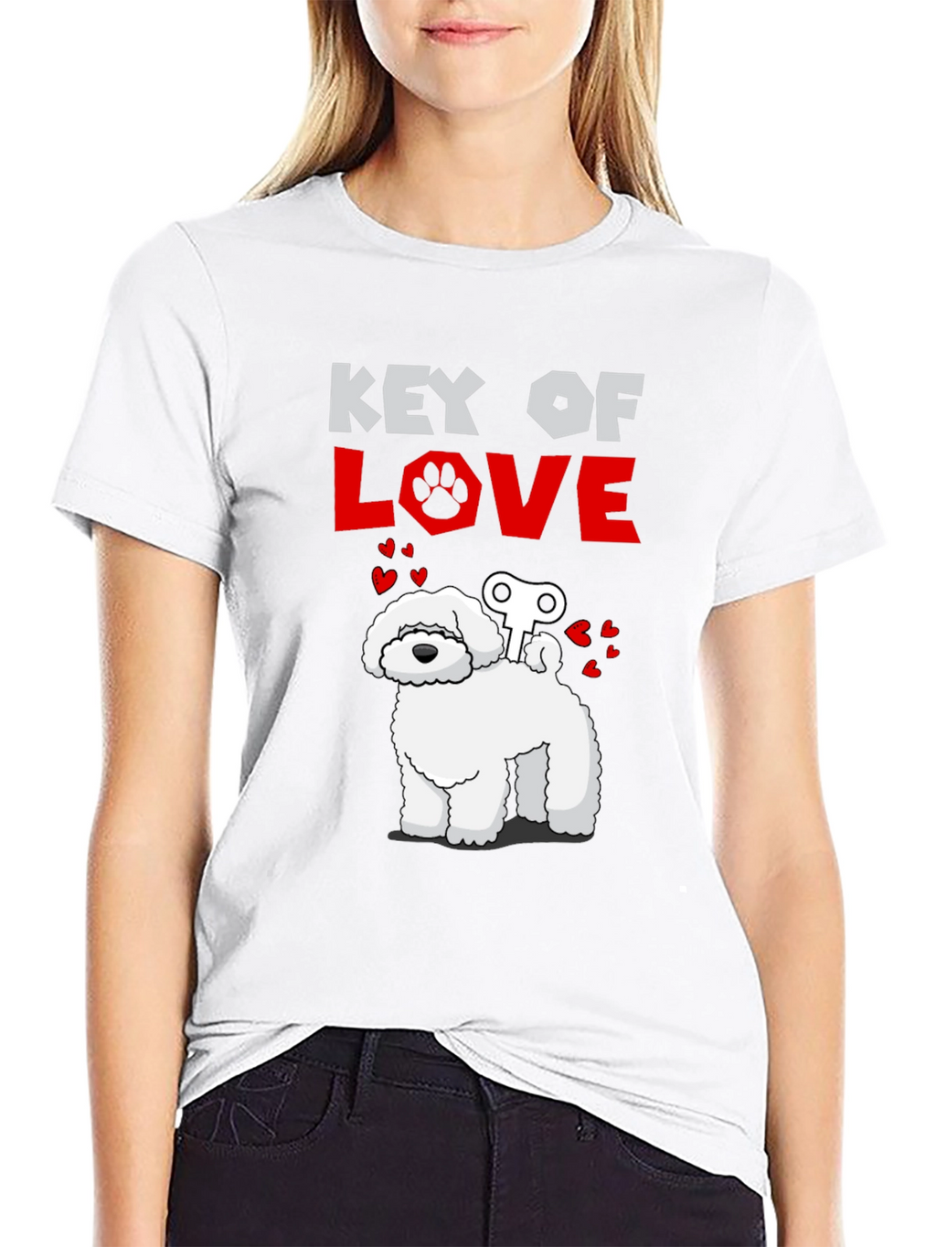 Key of Love Dog T-Shirt - Cute Pet Tee