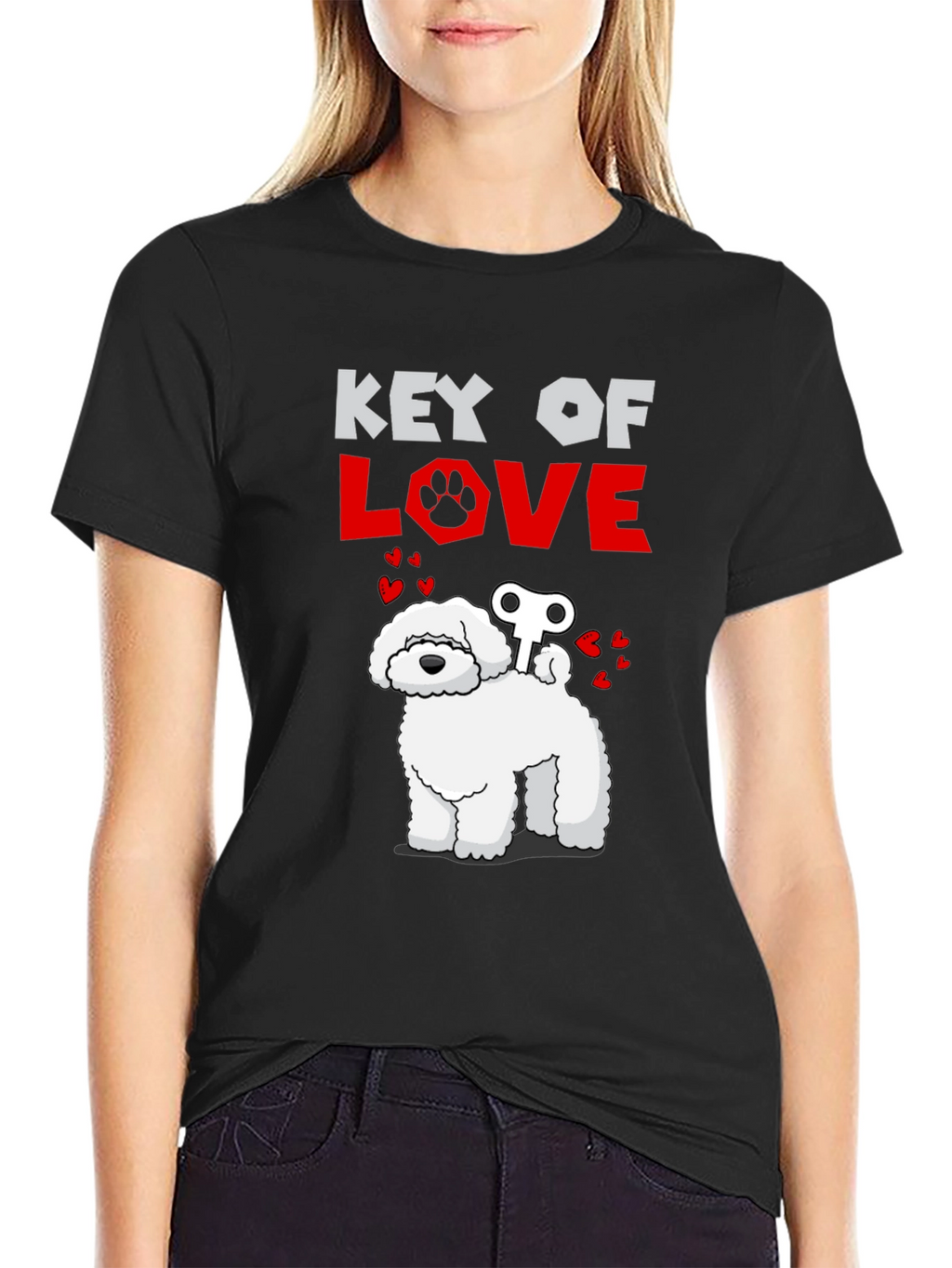 Key of Love Dog T-Shirt - Cute Pet Tee