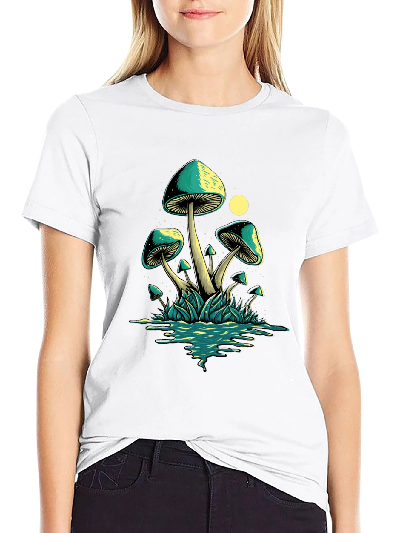 Mushroom Graphic Tee - Glow in the Dark Print