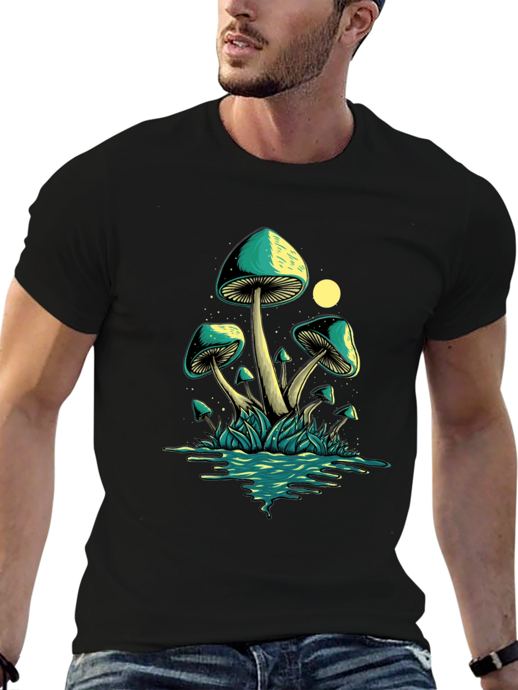 Mushroom Graphic Tee - Glow in the Dark Print