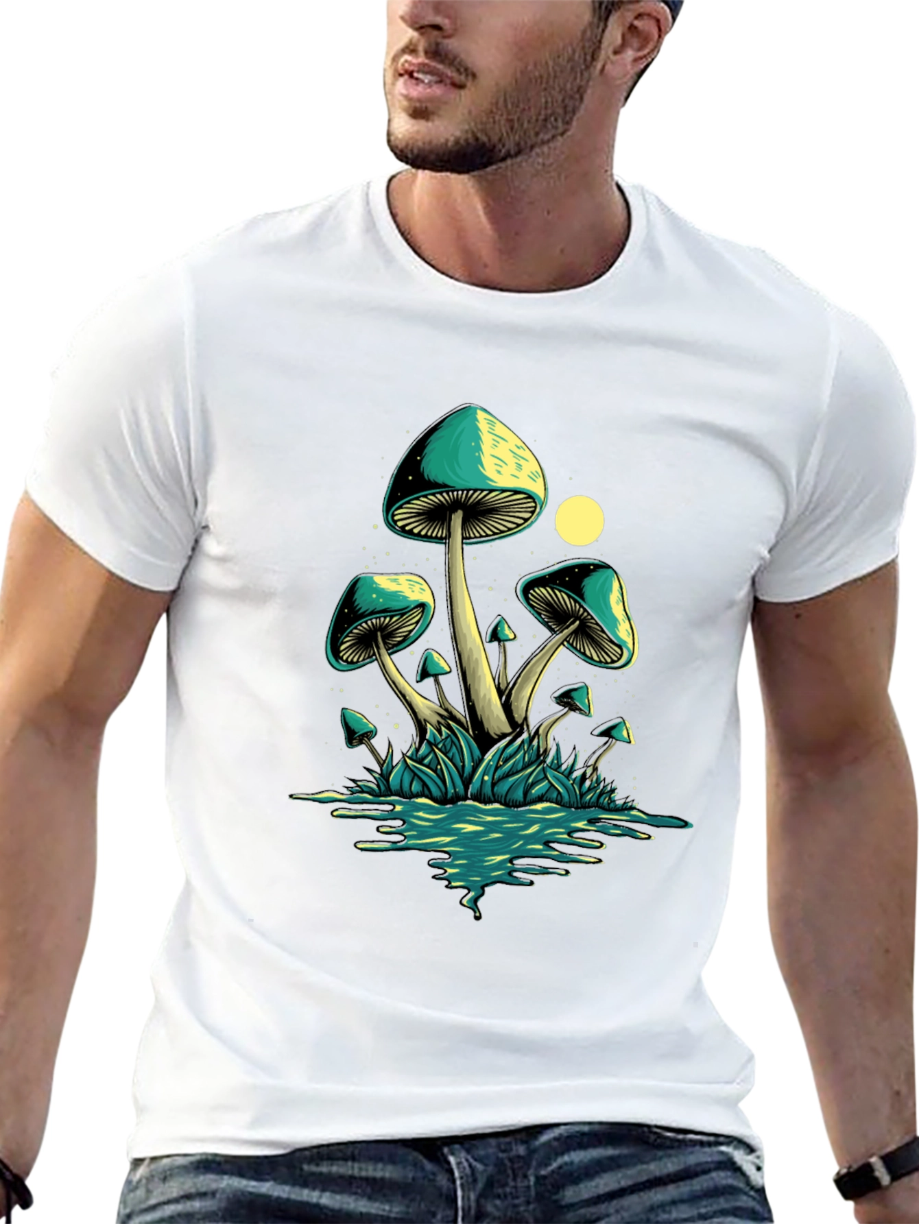 Mushroom Graphic Tee - Glow in the Dark Print
