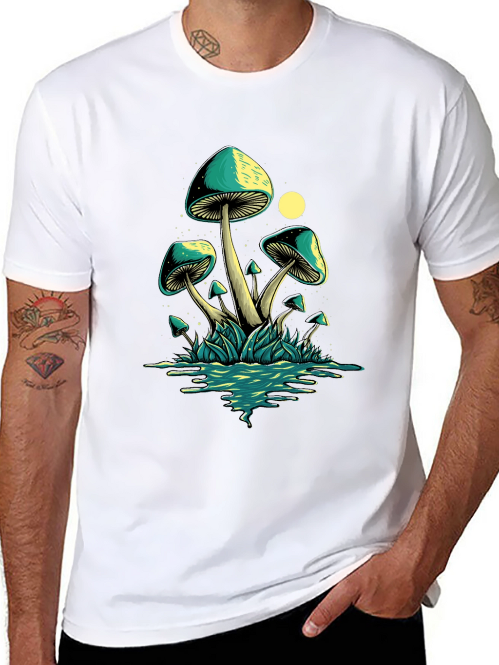 Mushroom Graphic Tee - Glow in the Dark Print