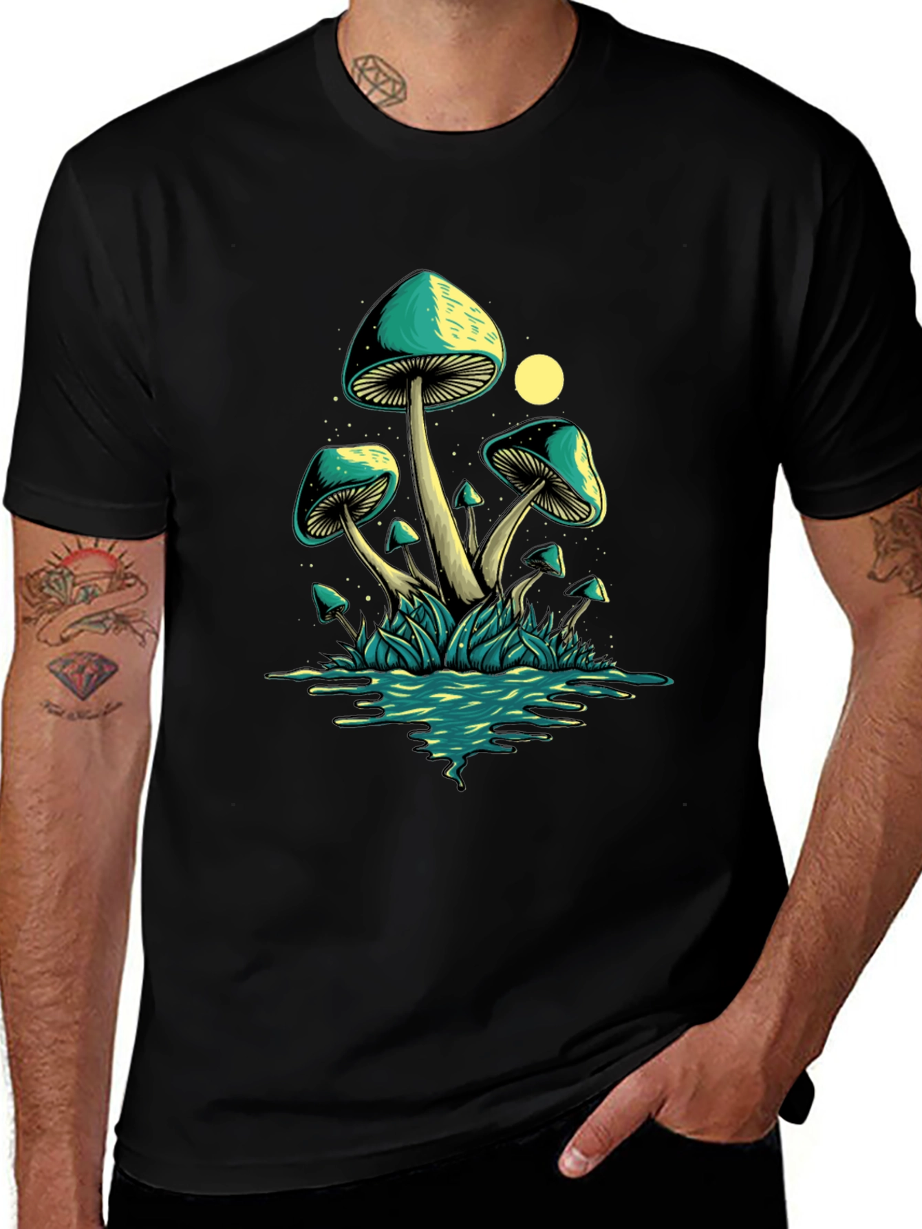Mushroom Graphic Tee - Glow in the Dark Print