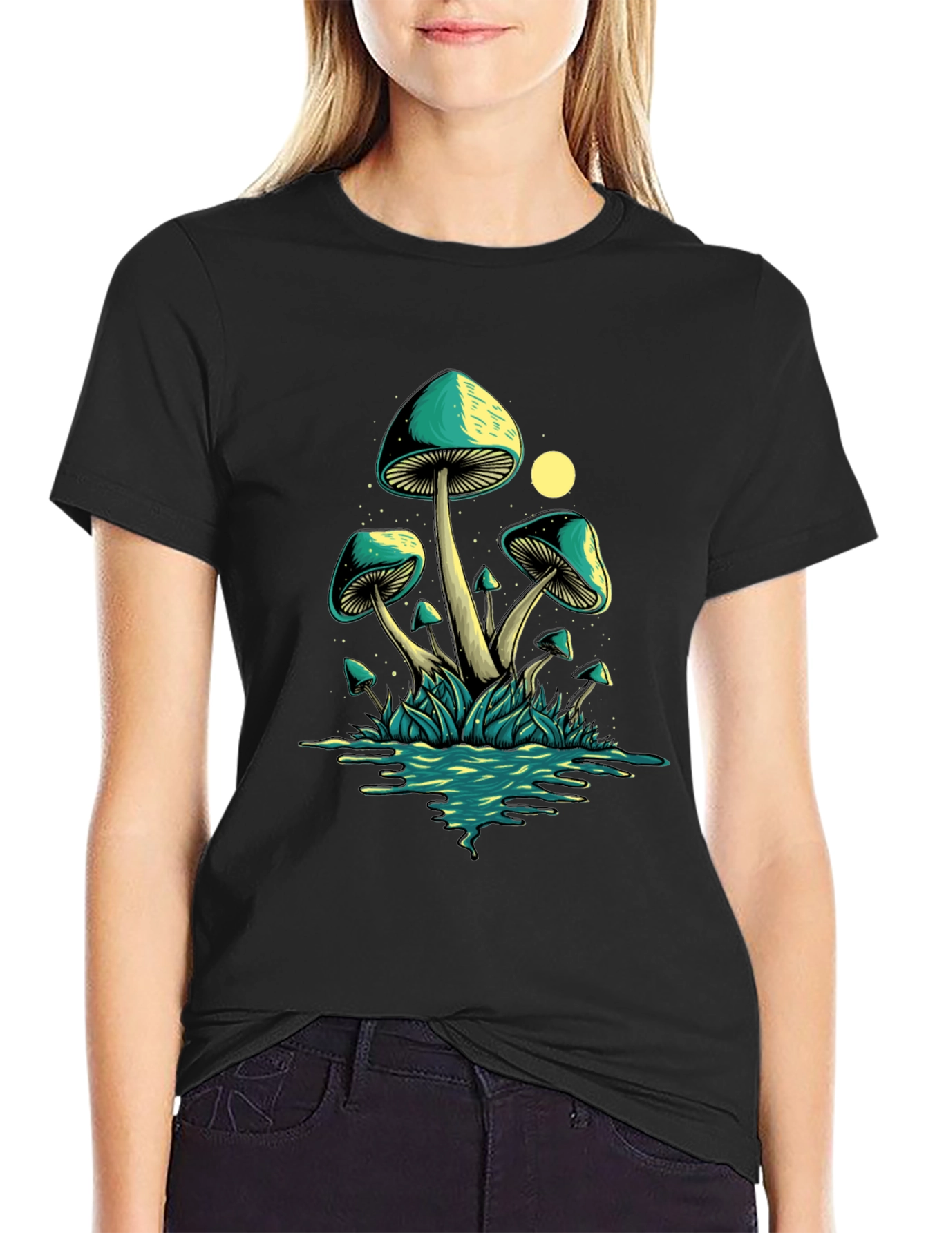 Mushroom Graphic Tee - Glow in the Dark Print