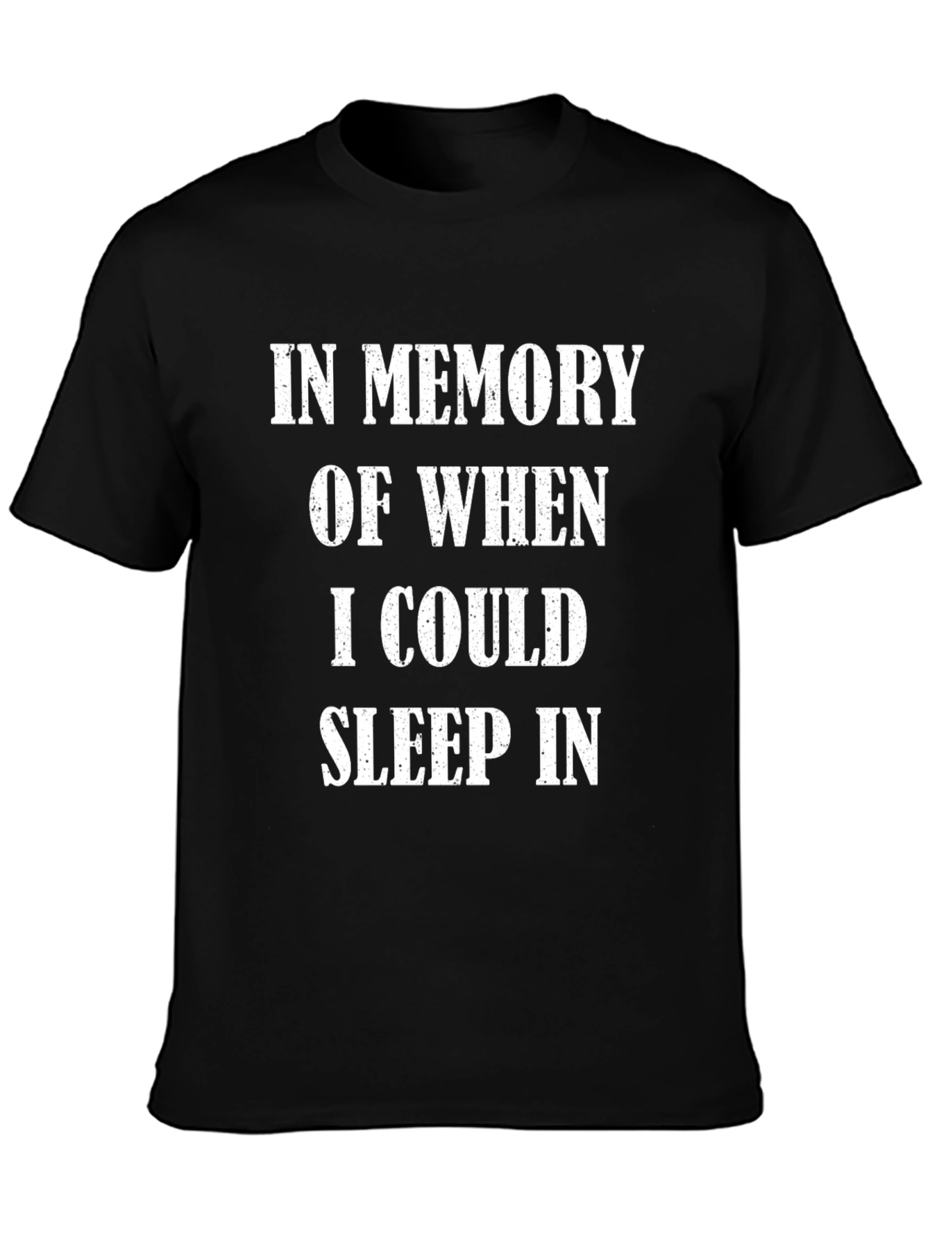 Funny Sleep In T-Shirt - Black Cotton Tee for Tired Individuals