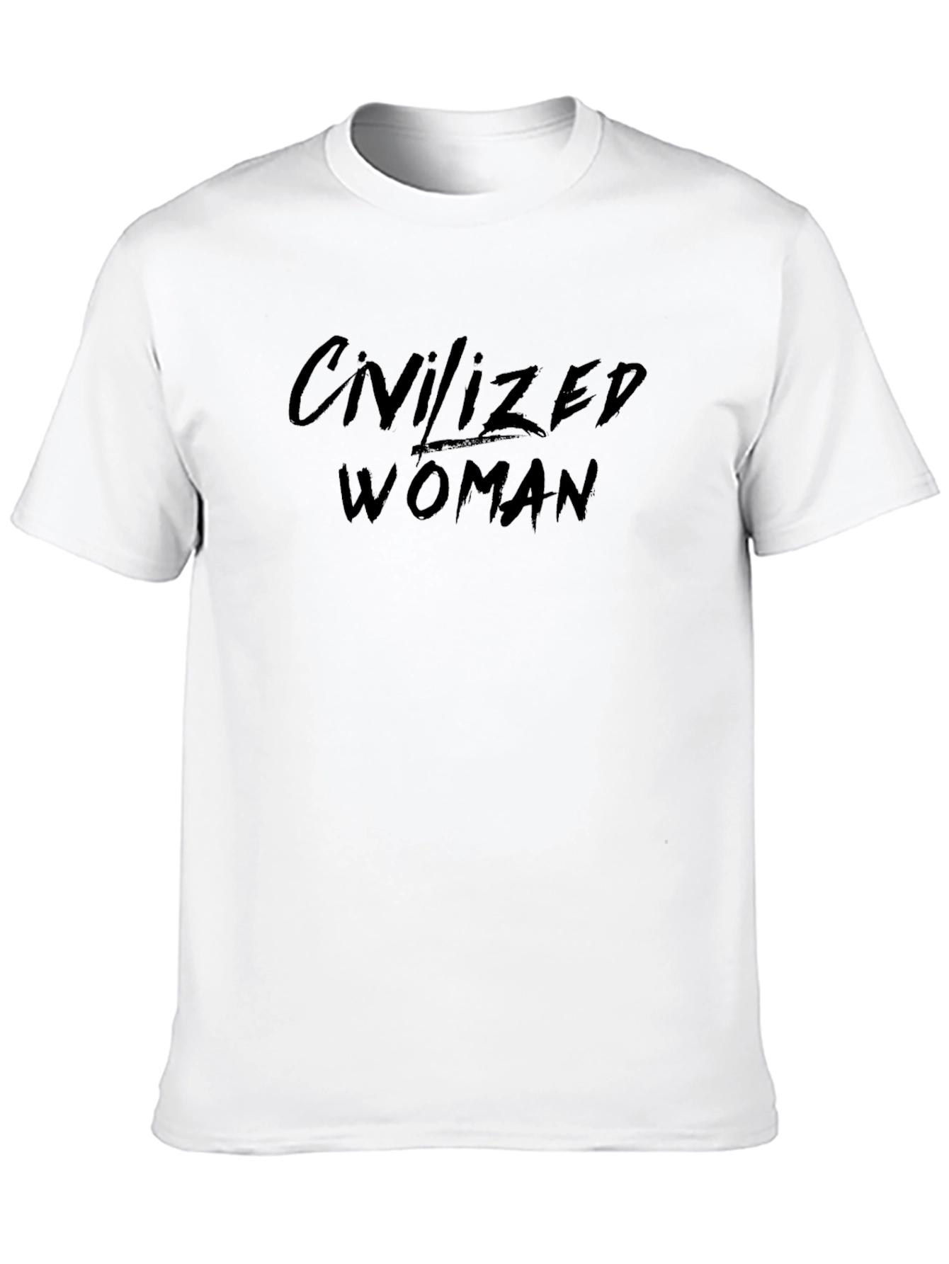 Civilized Woman Black Graphic T-Shirt