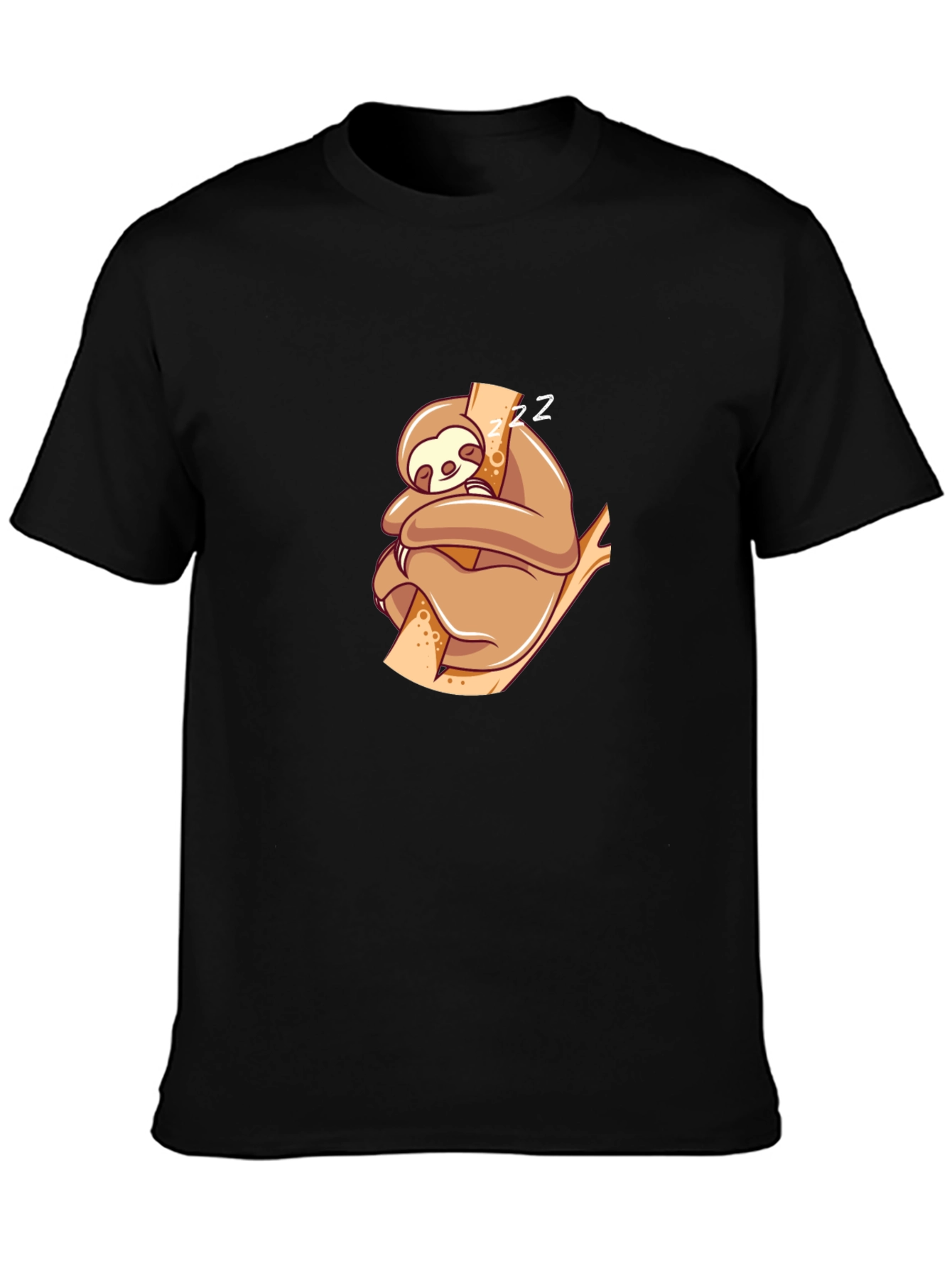 Cute Sloth Nap T-Shirt - Black