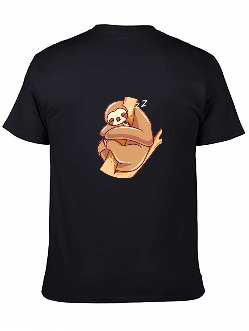 Cute Sloth Nap T-Shirt - Black