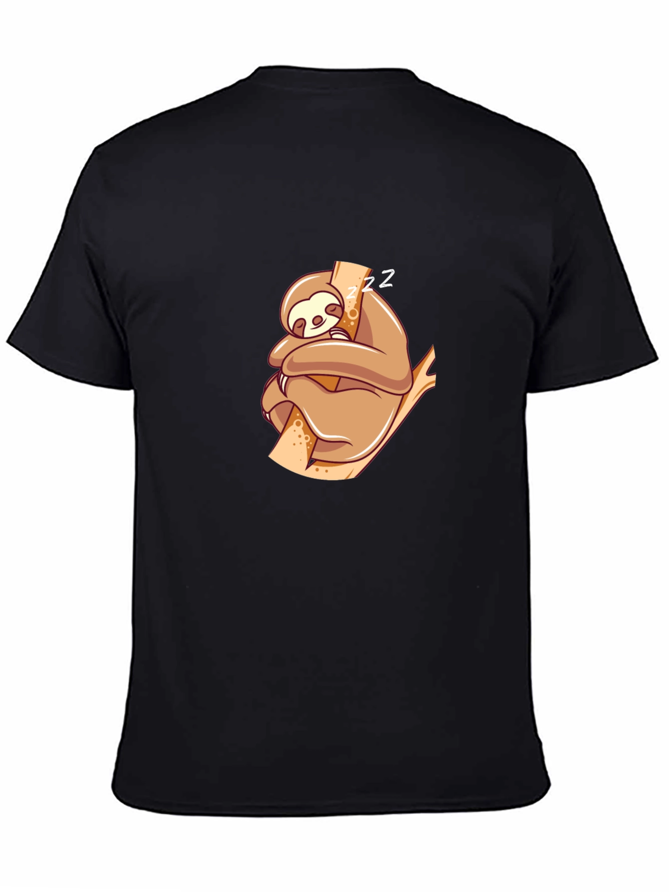 Cute Sloth Nap T-Shirt - Black