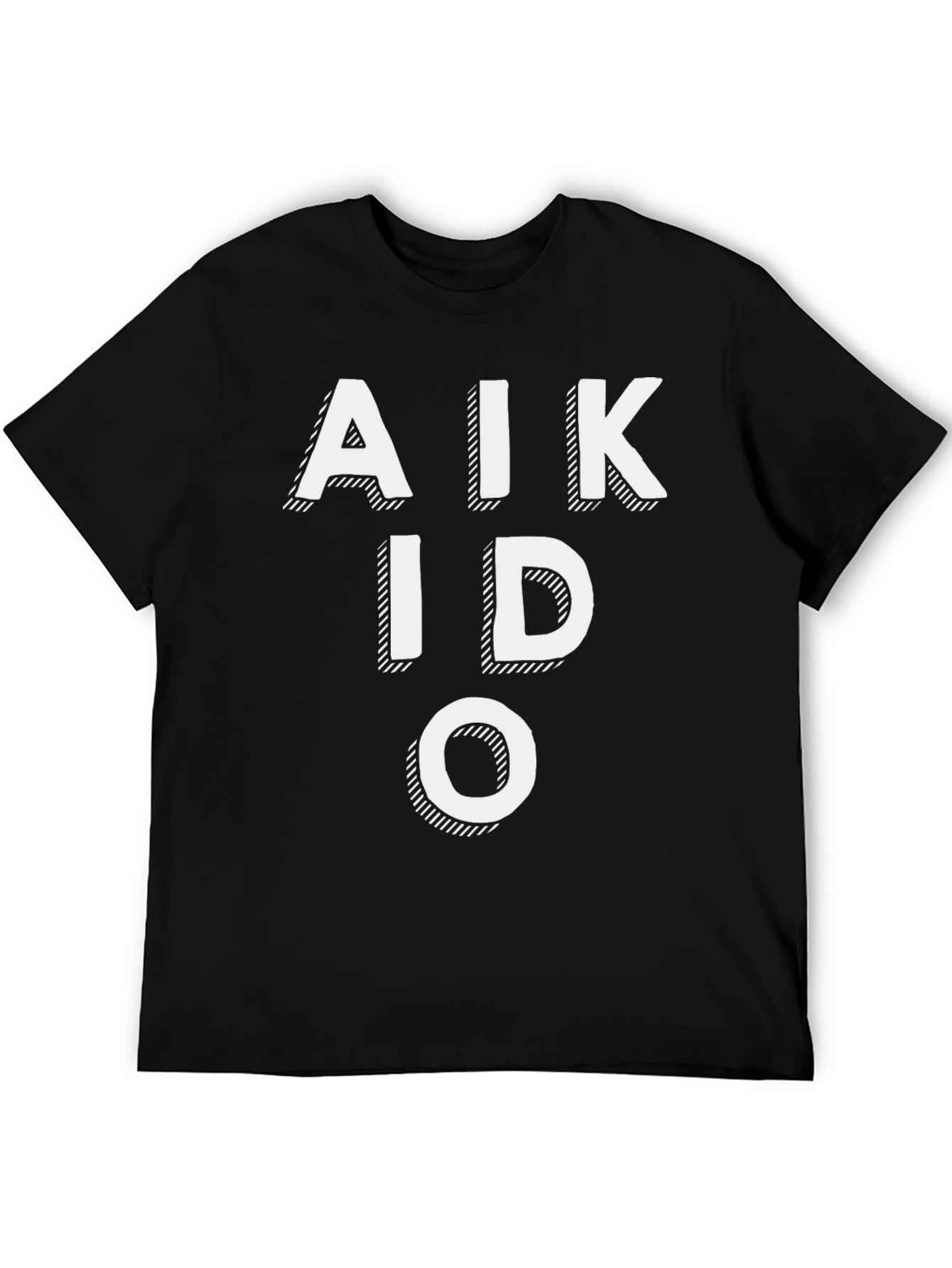 Aikido Black T-Shirt Martial Arts Style