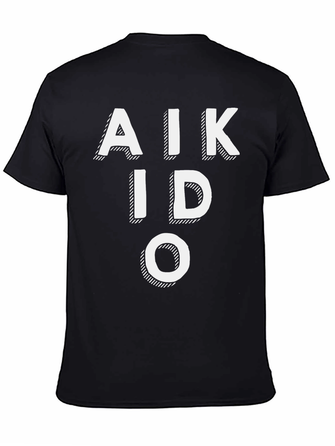 Aikido Black T-Shirt Martial Arts Style