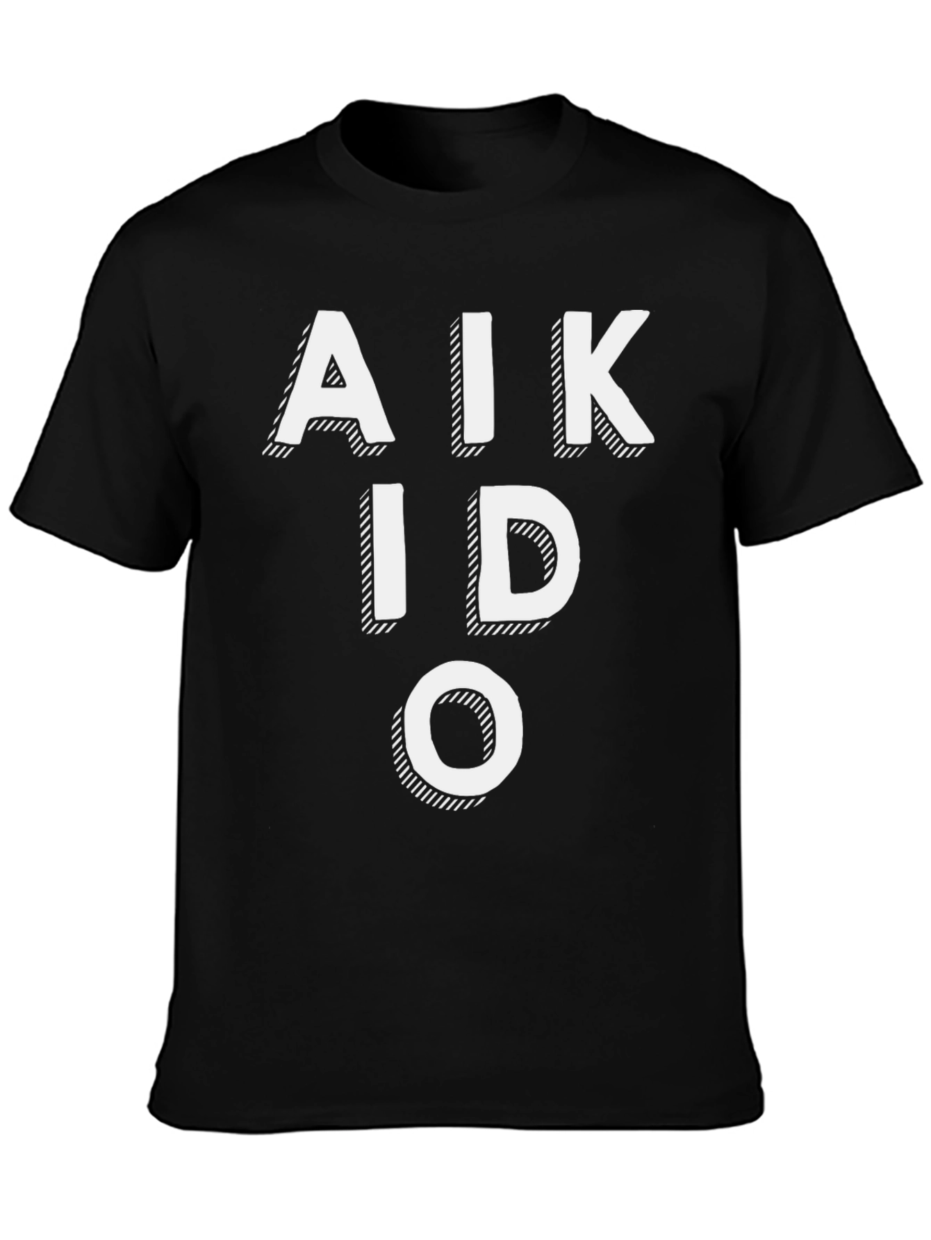 Aikido Black T-Shirt Martial Arts Style
