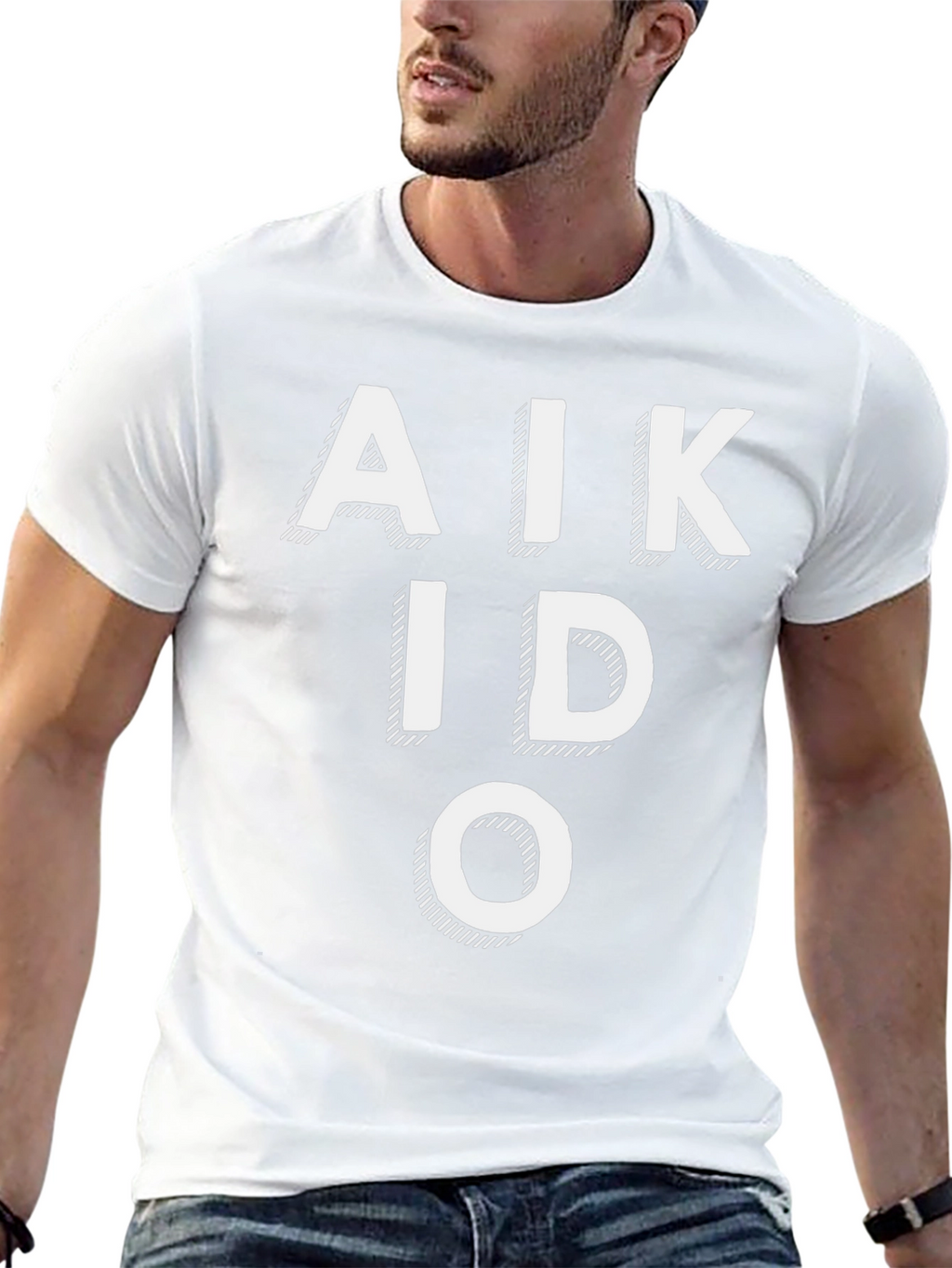Aikido Black T-Shirt Martial Arts Style