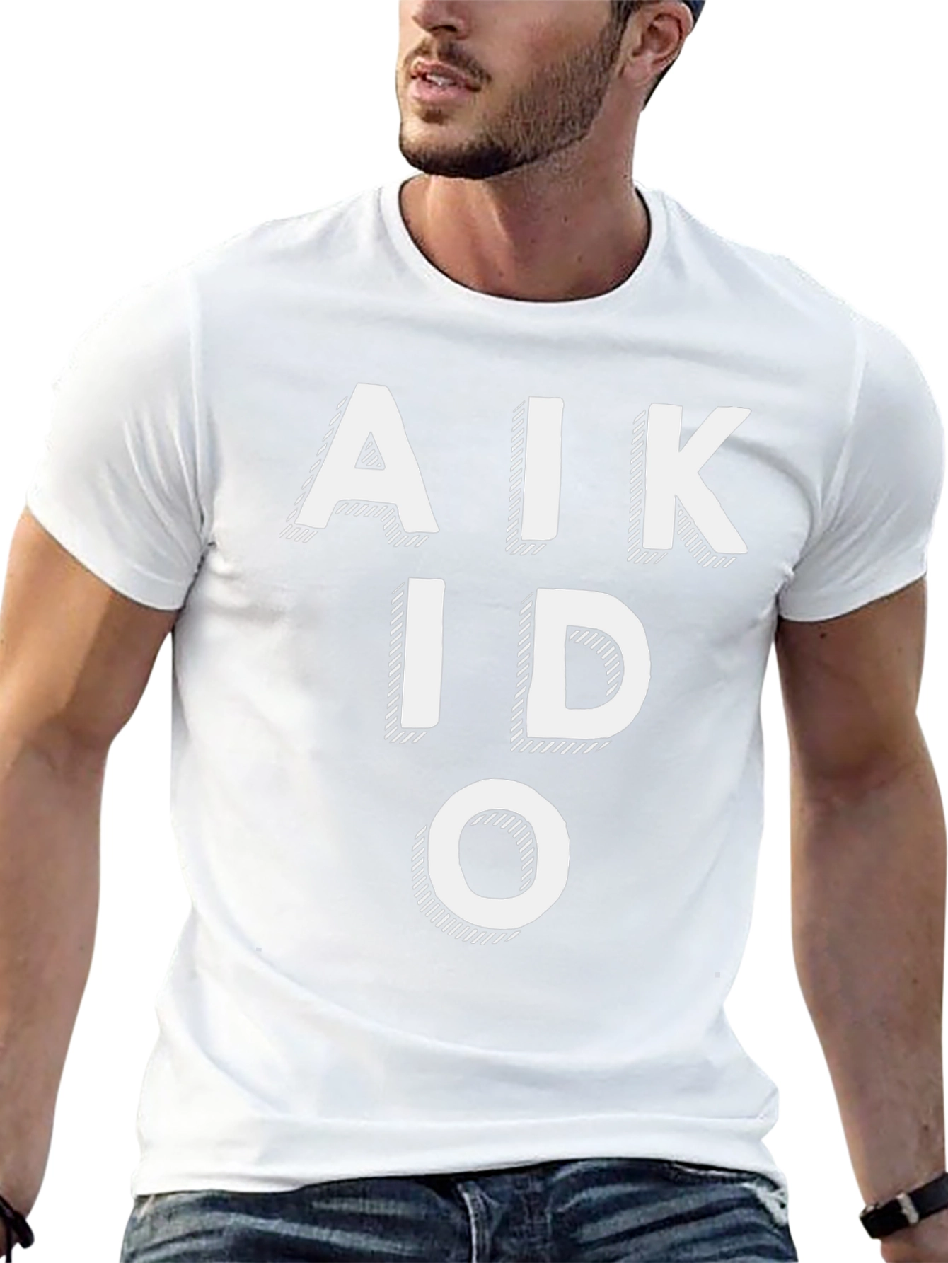 Aikido Black T-Shirt Martial Arts Style