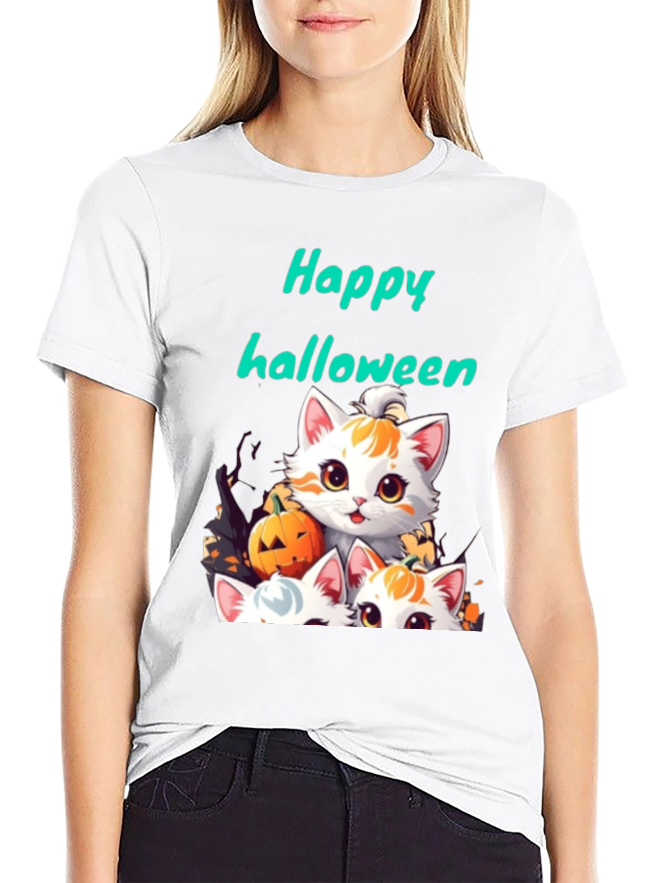 Halloween Cats Graphic Tee - Spooky Season