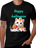 Halloween Cats Graphic Tee - Spooky Season
