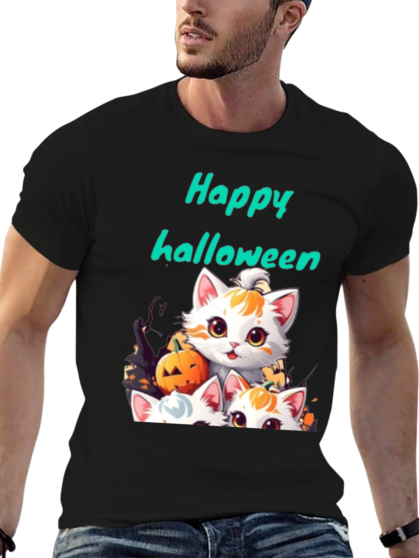Halloween Cats Graphic Tee - Spooky Season