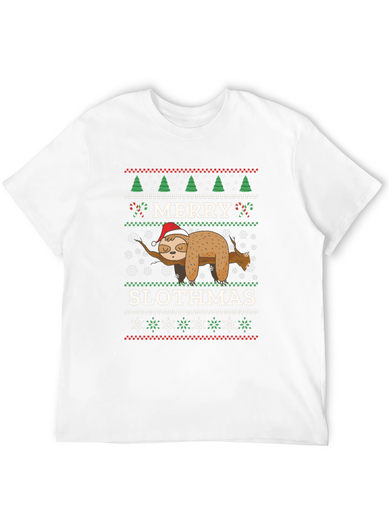 Merry Slothmas Ugly Christmas T-Shirt