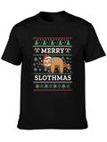 Merry Slothmas Ugly Christmas T-Shirt